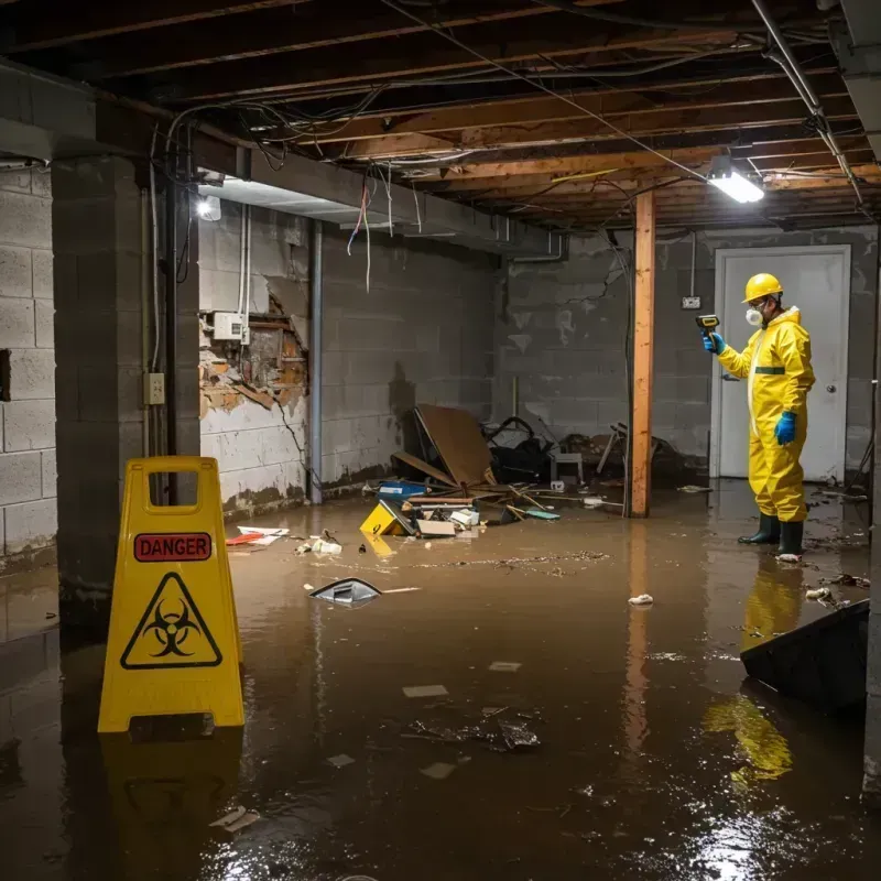 Flooded Basement Electrical Hazard in Parma, OH Property